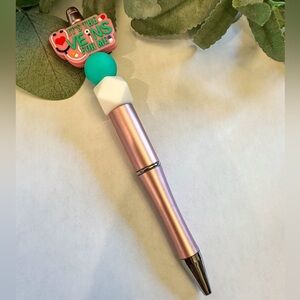 Beaded handmade pens. Black ink